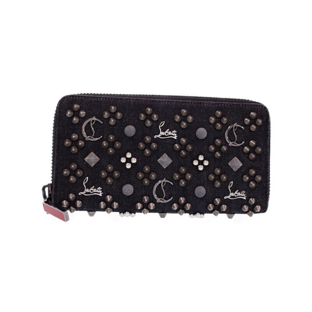 Christian Louboutin Panettone Multi Stud Round Zipper Long Wallet